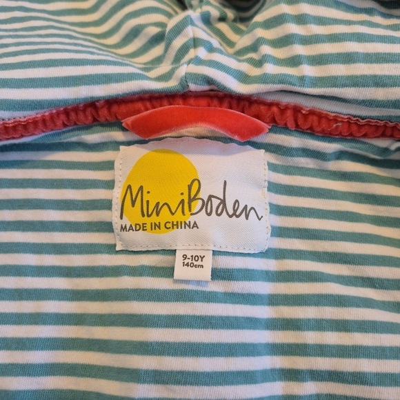 Mini Boden girls size 9-10 years hooded Sherpa fleece jersey lined vest VGUC - Picture 3 of 6